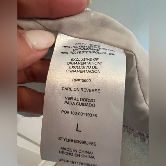 Democracy Birch Multi Long ButtonCuff Angled Pocket Single Breasted Blazer NWOT - Picture 11 of 14